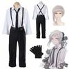 Anime Stray Bungo Dogs Nakajima Atsushi Cosplay Costume Uniform Suit Detective