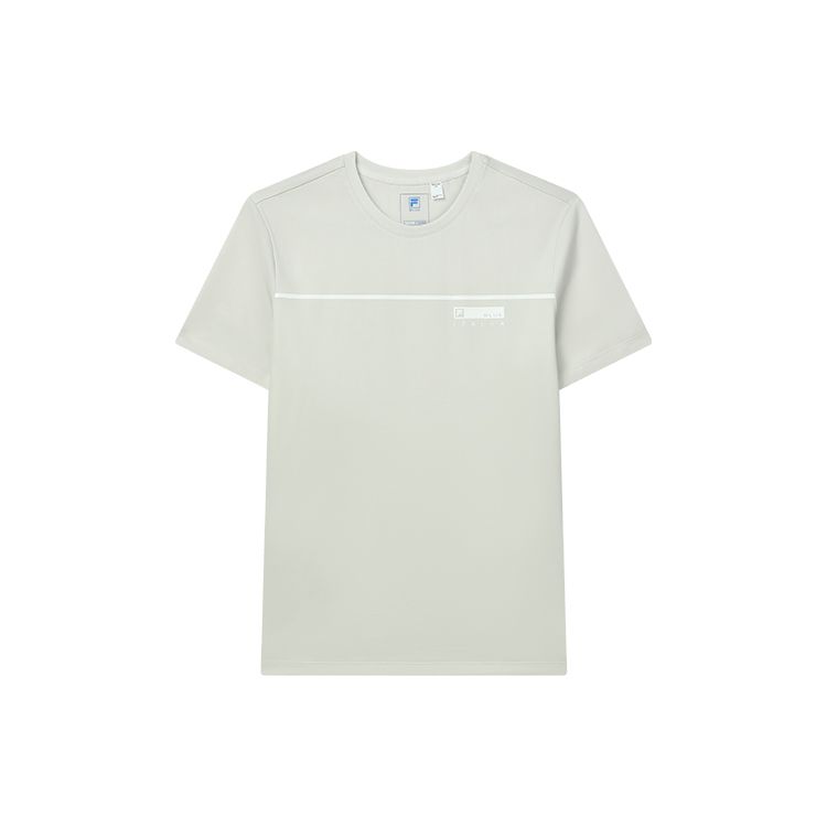 

Футболка с логотипом FILA, однотонная, приятная для кожи, с круглым вырезом, повседневная, спортивная, трикотажная, с коротким рукавом, мужская, кремово-белая, F11M212105FIV XXXL