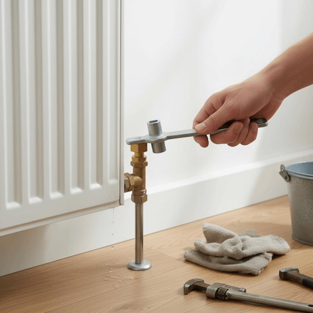 Stainless Steel Radiator Key Metal Construction Efficient Heating Radiator Bleed Key 5Mm Hole Core Essential Tool