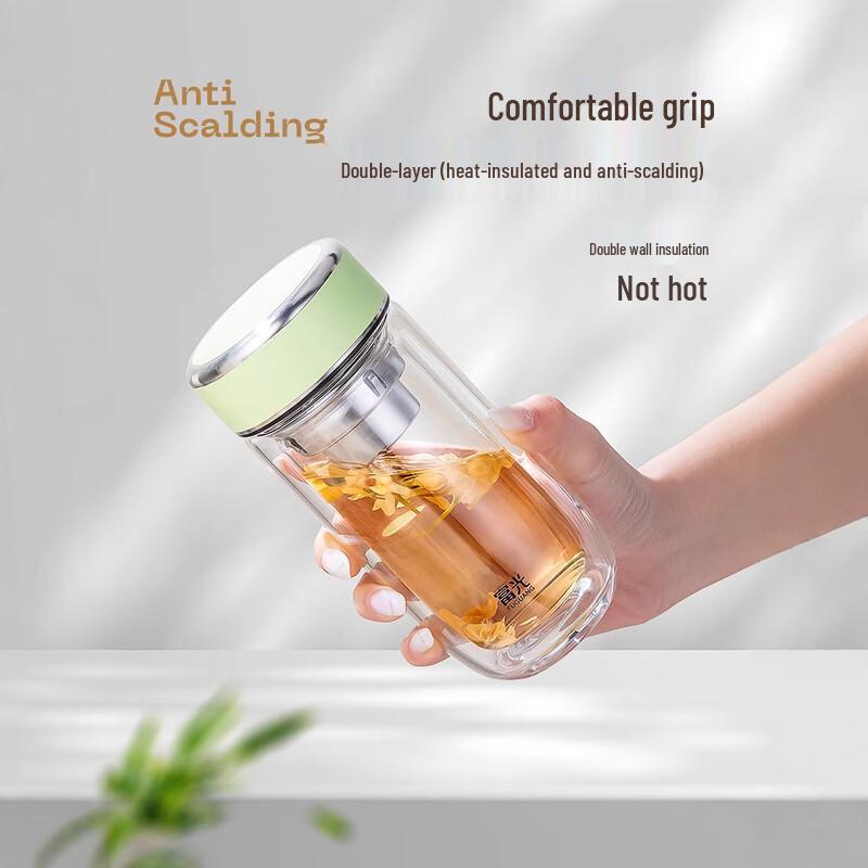 Fuguang Double-Layer Glass Tea Infuser Bottle