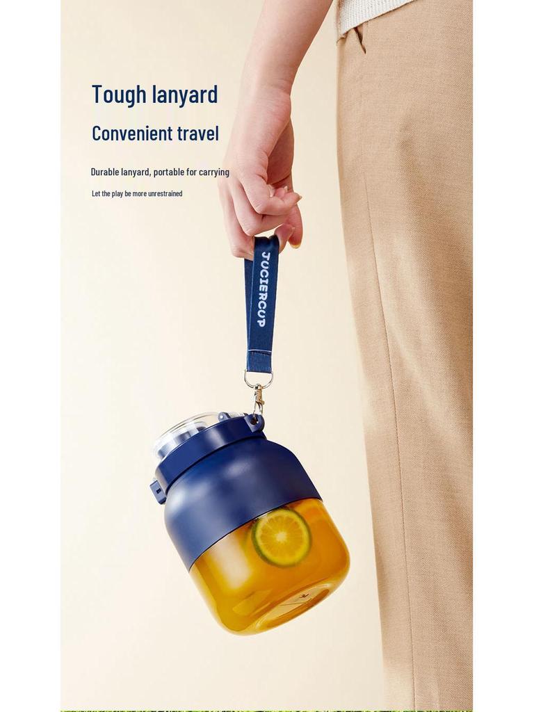 Wireless Portable Juicer: Rechargeable Mini Electric Fruit Juicer with Ice Crushing Capability