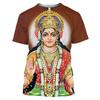 Summer Fashion Indian Deities graphic t shirts New Men Casual Oversized Nation Style Printed Round Neck Short Sleeve Tees Tops