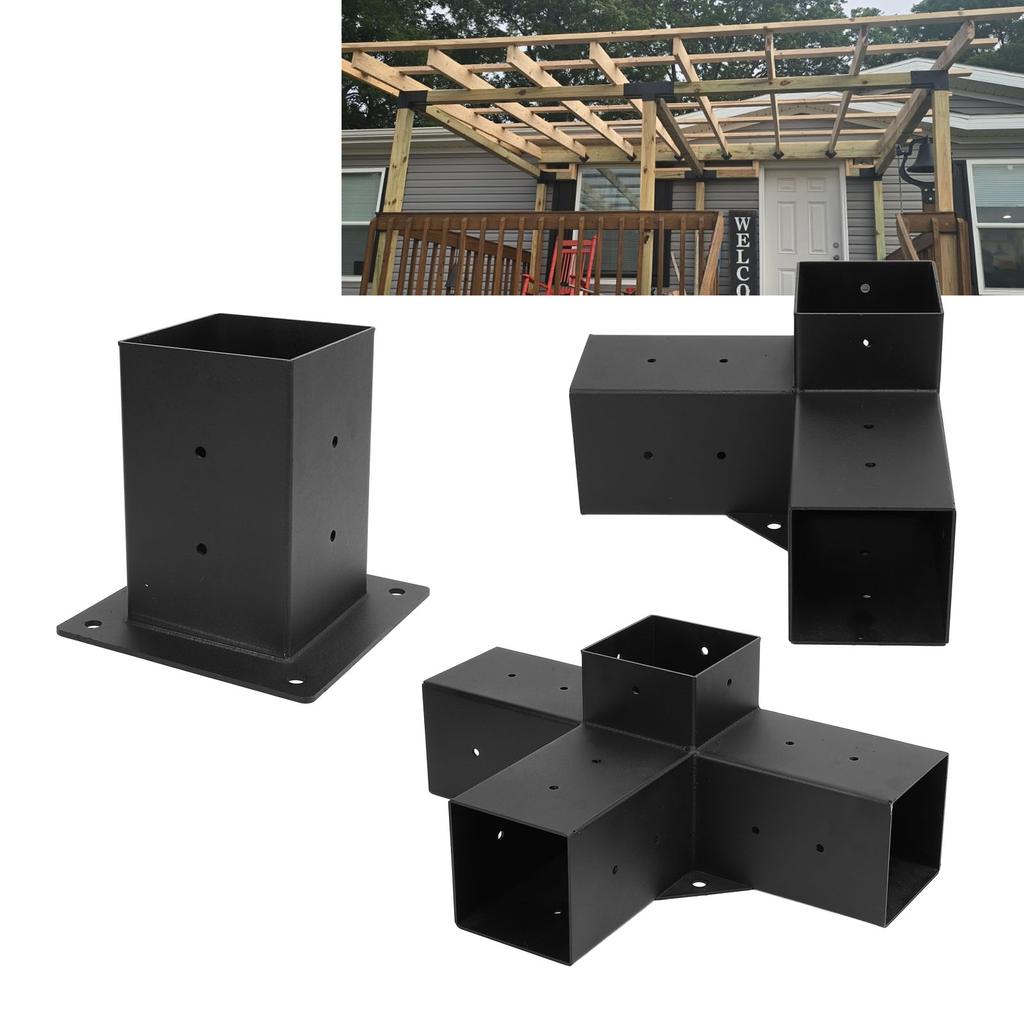 Gazebo Bracket Galvanized Powder Coated Fully Welded Gazebo Post Bracket for Pergola Wood Post Pergola Bracket Wood Post Bracket