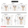 2pcs,2D Plane Printing Curtain Fabric Cute Christmas Deer Snowfall Holiday (3) Versatile 100% Polyester (without Rod)
