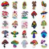 50PCS Colorful Mushroom Cartoon Stickers—Waterproof, Ideal for Suitcase, Scooter, Computer, Tablet, Water Bottle Decoration