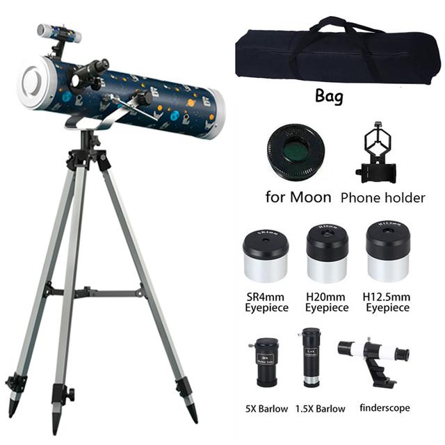 Professionelles astronomisches Teleskop für den Weltraum, 35X-875X HD, 1,25 Zoll, neues Upgrade, Vergrößerung, 114 mm, großer Durchmesser, bestes Geschenk für Kinder