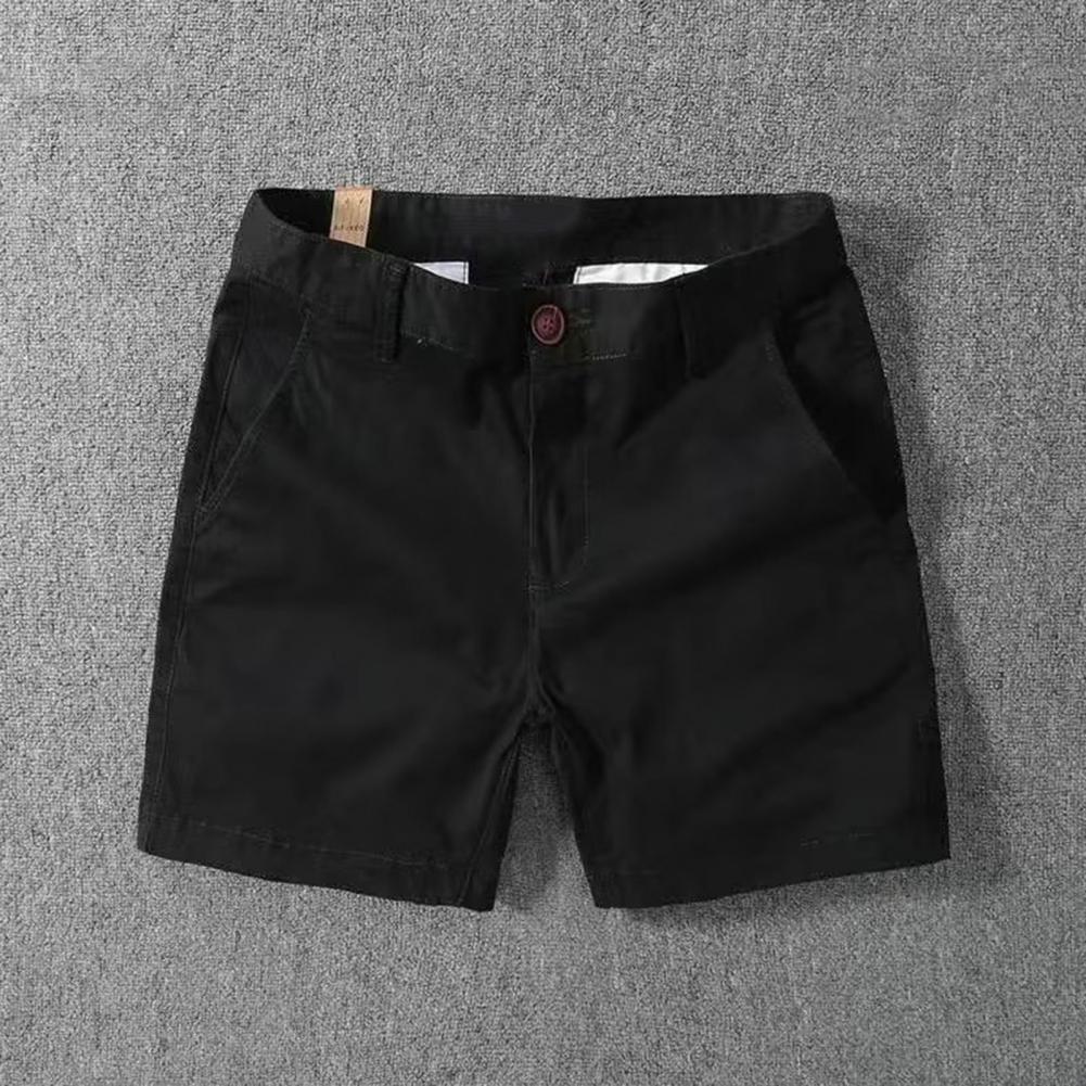 Pánské letní plážové šortky Elastické v pase Ležérní šortky Jednobarevné Kapsy Design Cargo šortky Streetwear