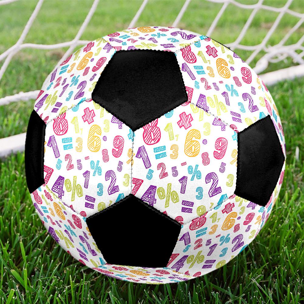1pc Mathematical Number Size 5 Suitable for Training & Matches, Machine-Stitched, Wear-Resistant Anti-Slip Covering, Gift for Christmas, Birthday. Q26 Size 5