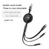 Car Interior Charging Data Cable Scalable 3 In 1 Phone Charger For BMW E46 E90 E60 F30 F10 E39 E36 F20 G20 G30 E92 E87 E91 X5 X3 CL8