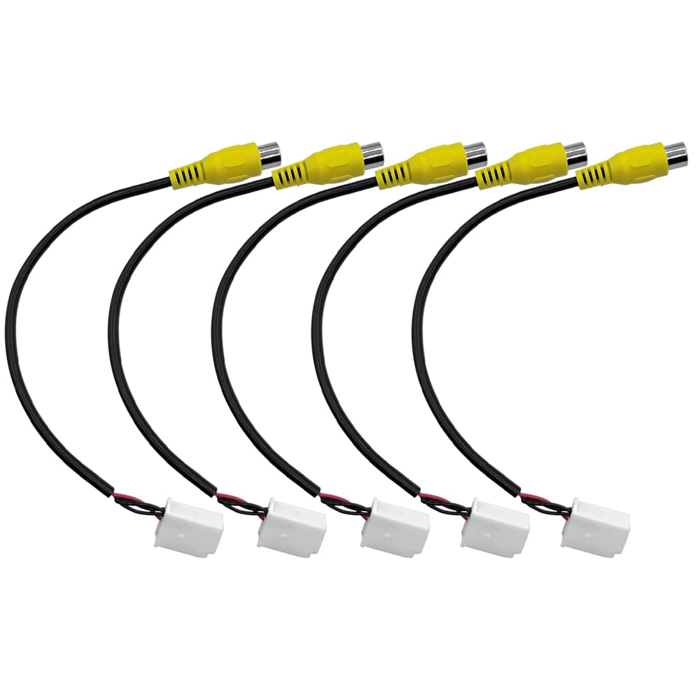 

YOBIS RCH001T Кабель-переходник для задней камеры, совместимый с Toyota, Honda, Daihatsu и Eclipse (5 шт.) 5 pieces