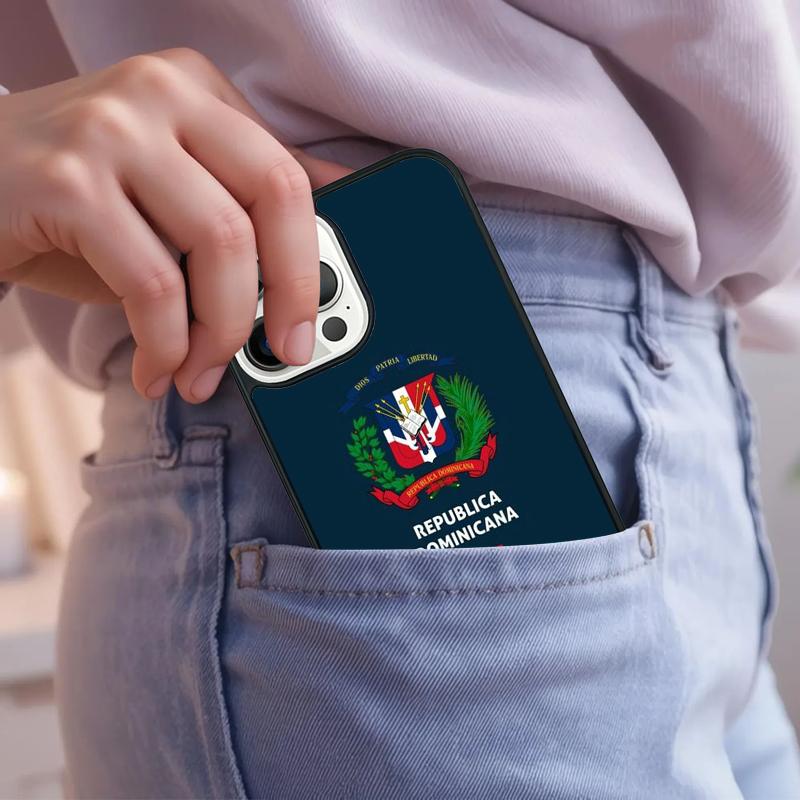 Dominican Republic Coat Of Arms Phone Case For iPhone 17 Air 15 16e 14 13 Pro Max Coque 12 11 Pro Max PLUS cover