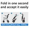 Lightweight Foldable Flight Transit Aluminium Wheelchair Portable Elderly Disable Old People Hand Push Travel Trolly