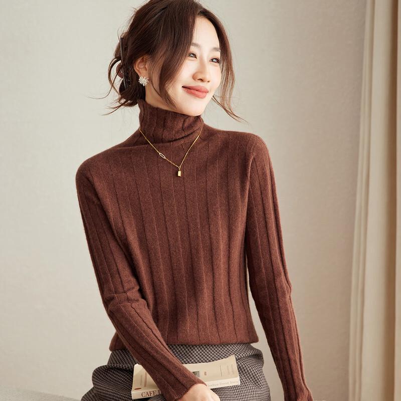 Srcr Women's Cashmere Blend Turtleneck Sweater