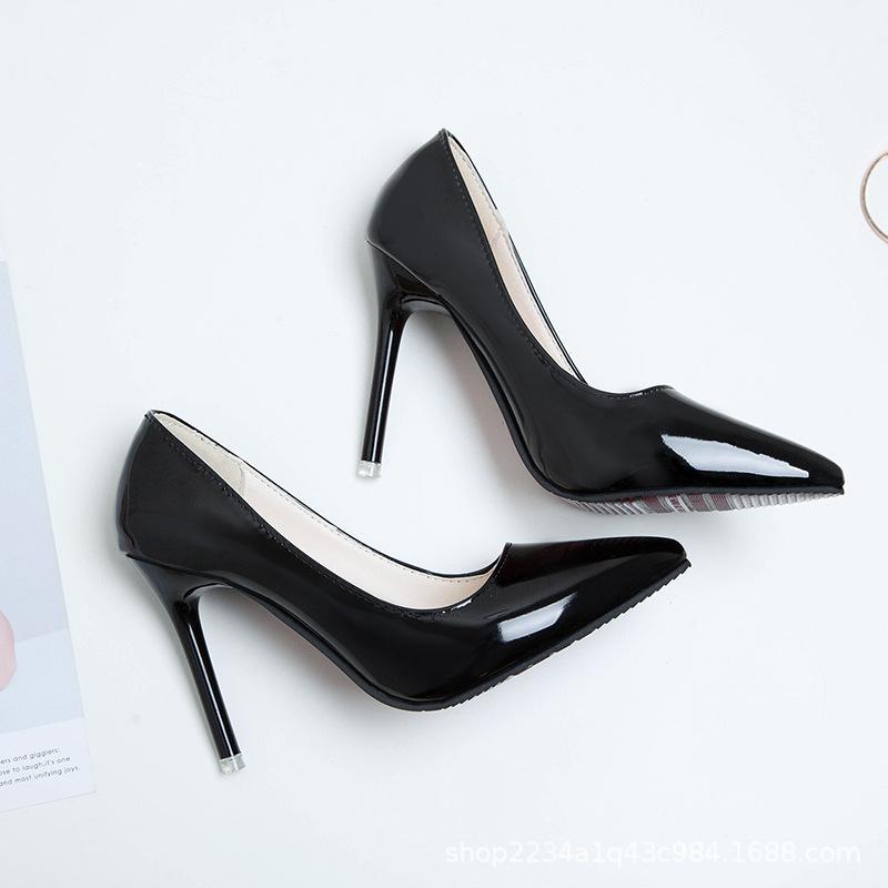 Pointed high heels new French girl job interview thin heels professional women's single shoes sexy red