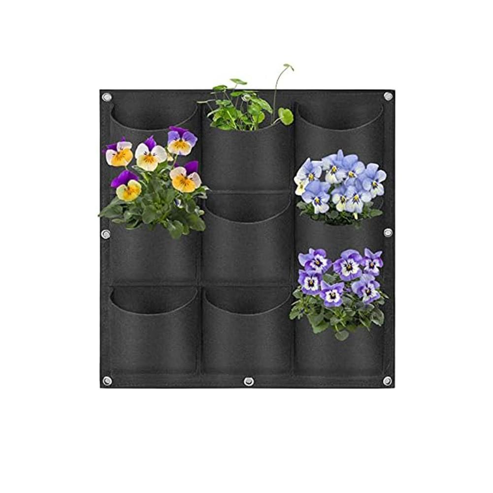 

Настенный фетровый мешок для посадки растений, горшок для овощей, вертикальный мешок для озеленения 9 flat mouth