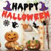 3Pcs/Set Bat Halloween Paper Banner Ghost Ghost Decor Flag Witch Pumpkin Pendant  Party Supplies