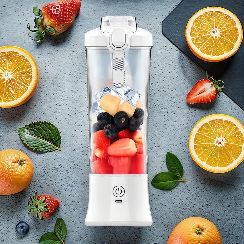 Portable Mixer Machine Electric Juicer 600ML Fruit Mixer 2000mAh USB Rechargeable Smoothie Mini Blender Multifunction Juicer