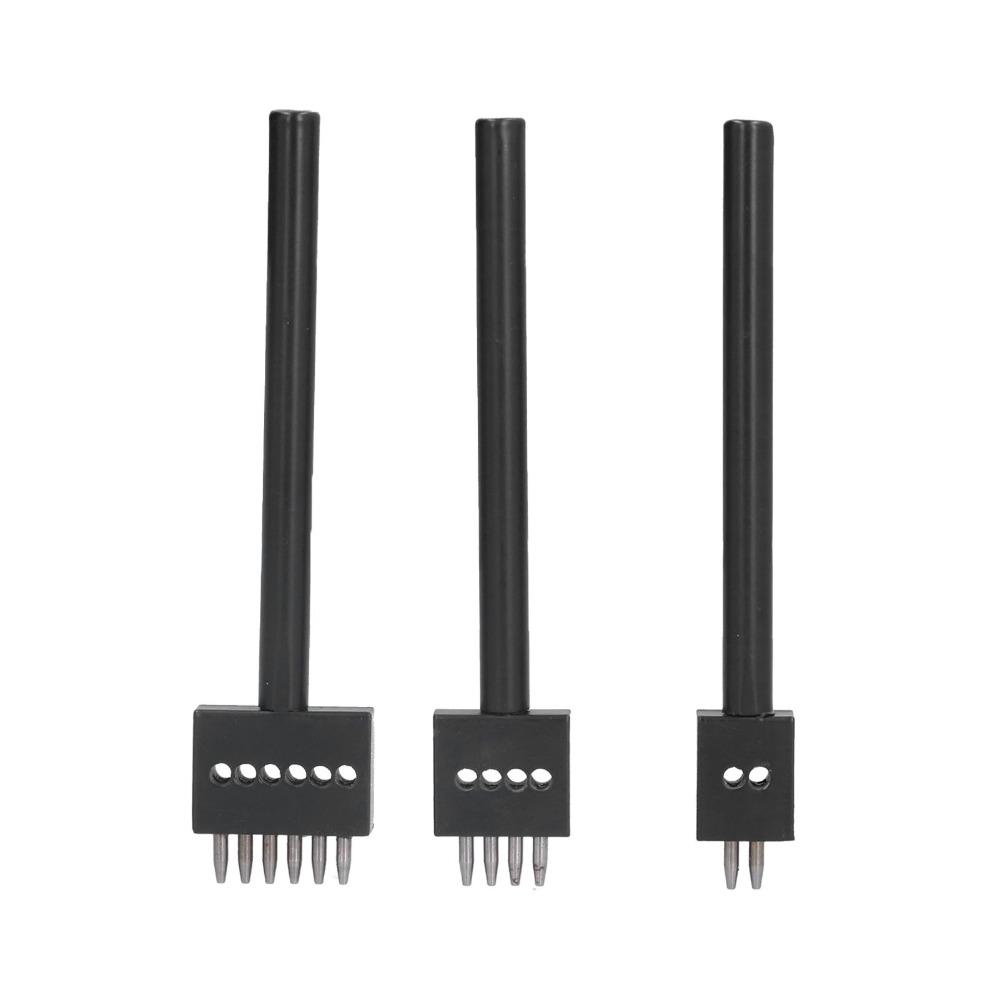 3pcs Perforated Structure Leather Perforated Tool Quick Easy Use Leather Punch Tool DIY Craft