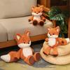35cm/50cm Cute Fluffy Fox Plush Toy Soft Cartoon Orange Foxes Stuffed Doll Baby Appease Children Birthday Gift