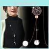 Elegant Geometric Soft Clay Necklace For Women With Shimmering Diamond Ball Pendant