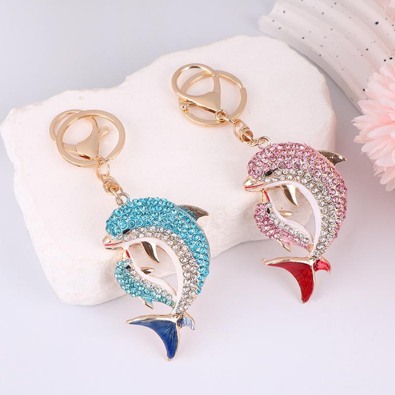

Брелок в виде дельфина с мамой и детенышем, женским кошельком, пряжкой, подвеской, металлическим модным брелоком, ювелирным изделием