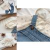Baby Girl Spring Fall Denim Overalls Set With Cotton Fabric For Toddler Girls