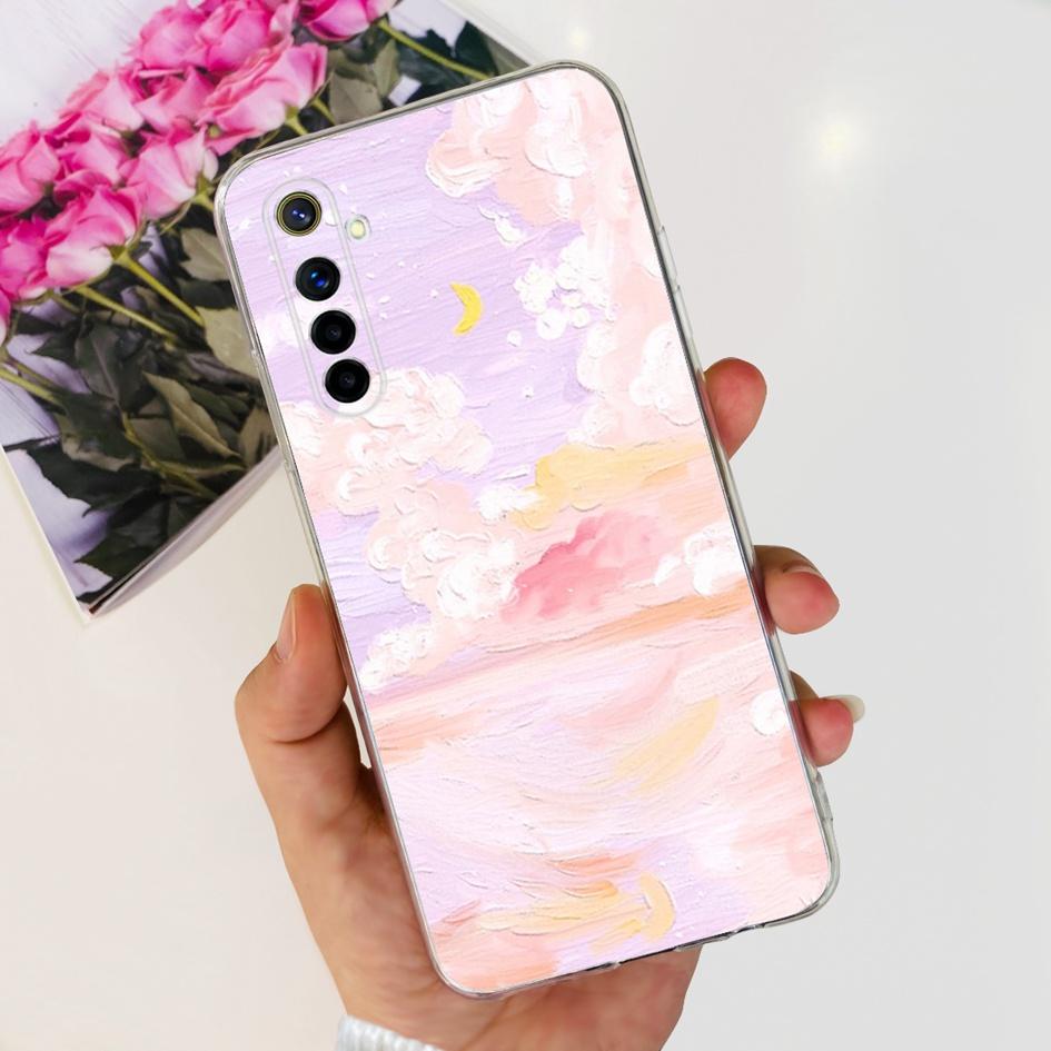 For OPPO Realme 6 Pro Case Fashion Flower Clear Soft Silicone Back Cover For Realme6 Realme 6 Pro 6S 6i 6Pro Realme6s Phone Case
