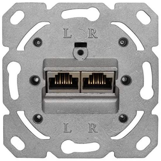 REV TECHNIK Modulo Presa Satellitare Da Incasso – Compatibile Con Busch Jäger, Gira, Jung, Merten, Colore Argento