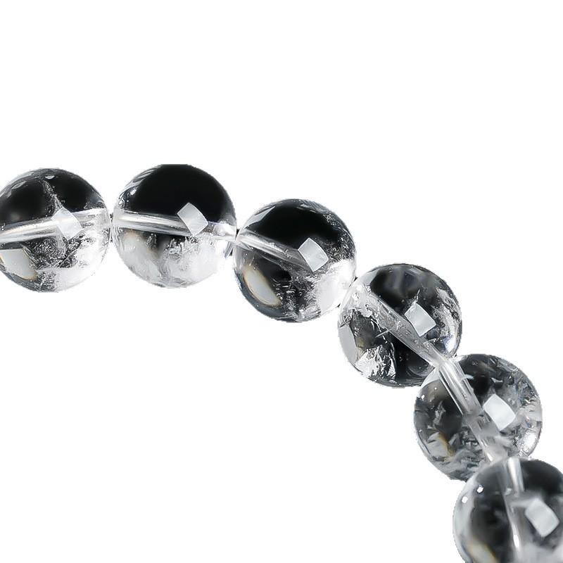 Natural Himalayan White Crystal Bracelet for Men and Women, Transparent Crystal Beaded Bracelet for Boys and Girls