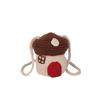 Mushroom Shape Kids Crossbody Bag With Handwoven Wool For Everyday Use