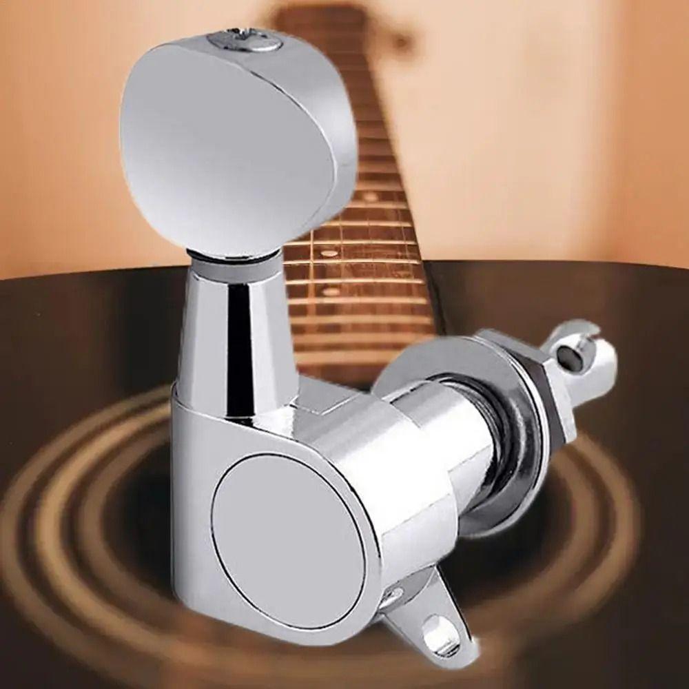 6Pcs 3 Left/Right Machine Heads Guitar String Tuning Pegs  Steel String Electric Guitar