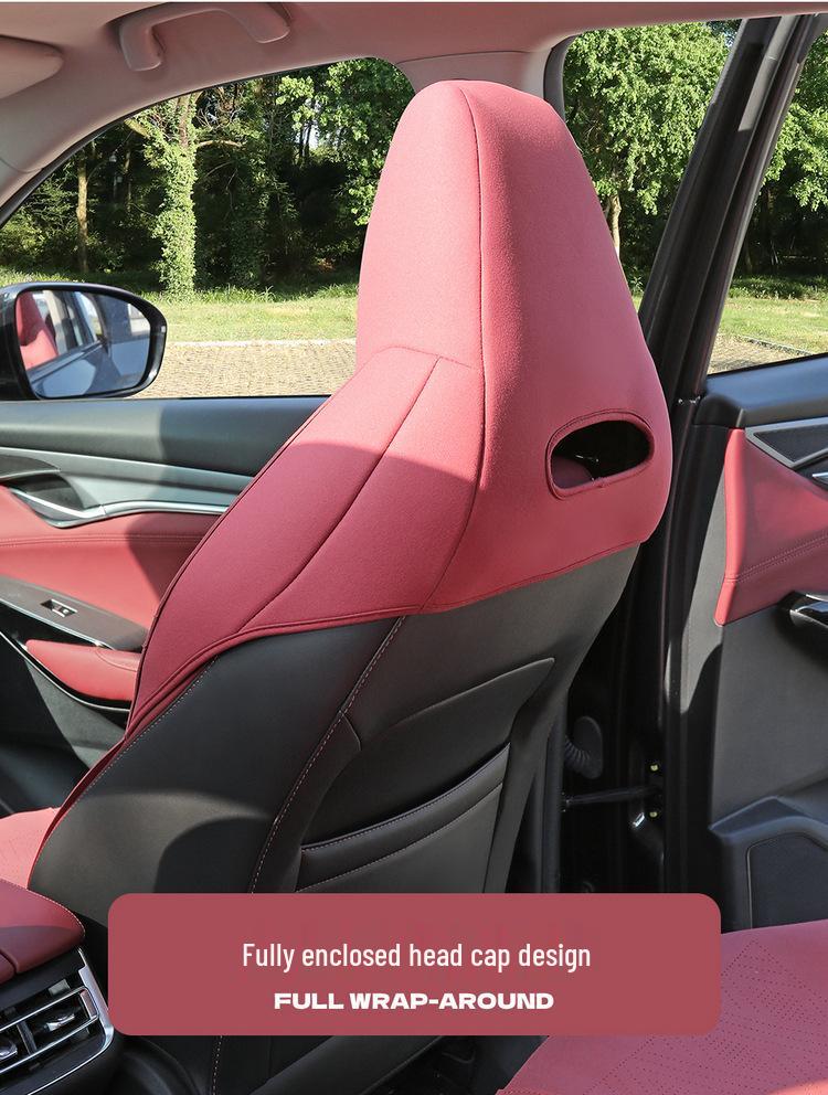Suede Saddle Cushion: Ventilated Half-Wrap Seat Cover for Changan CS75 Plus