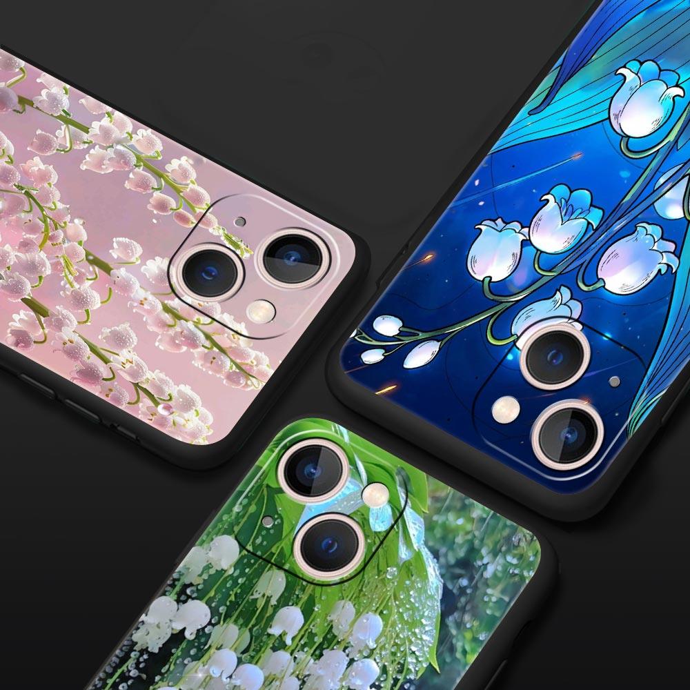 Lily Of The Valley Clear Floral Phone Case Cover for iPhone 17 16 15 14 13 12 11 Pro Max 17 Air Plus Shockproof Soft TPU Shell
