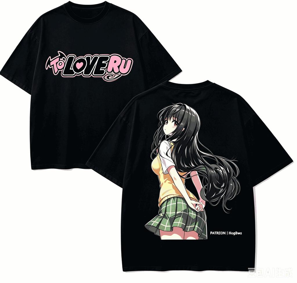 2026 Hot Sale To LOVE-Ru Anime Lover T-shirt Harajuku Cotton New Model High Street Retro Fashion Oversized Unisex Hot Product Comfortable Soft