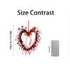 38cm Realistic Heart-shaped Floral Wreath, Valentine's Day Ribbon Pendant, Wedding Wreath Decoration.