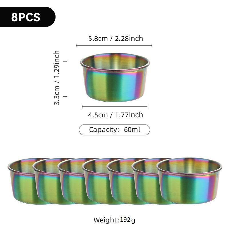 304 Stainless Steel Dipping Cup, Golden Sauce Cup, American Seasoning Dish, Household Salad, Tomato Sauce Dipping Cup