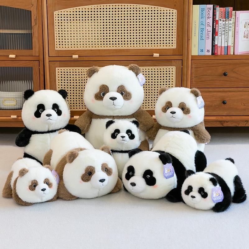 Entzückendes Plüsch-Pandakissen Realistisches Stofftier Spielzeug Weiches Kuscheltier Geschenk für Kinder