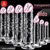 Long Love Crystal Transparent Dildo for Women - Erotic Sex Toy