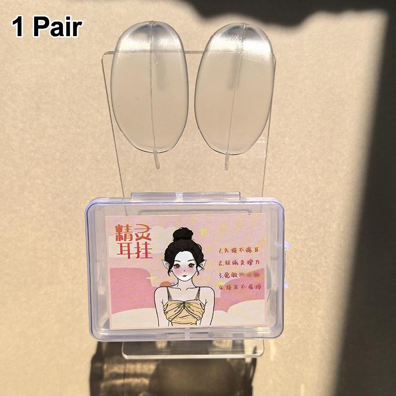 1/2 Pairs/Box Invisible Elf Ear Clips Painless Wearable Ear Support Transparent Ear Fixing Clamps Fantasy Costume Accessories