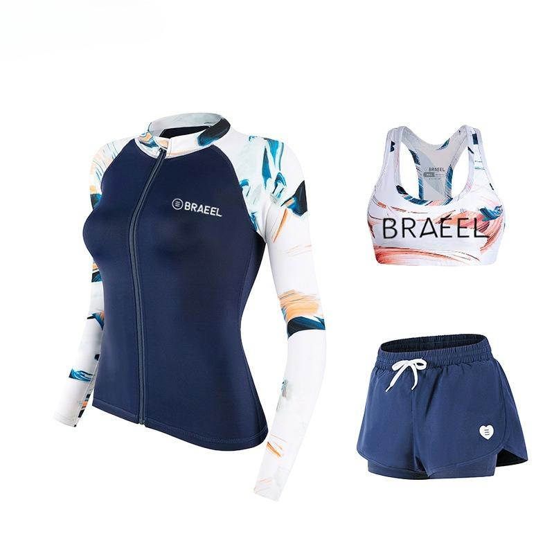 2026 Neues Weiches Bequemes Langarm Rash Guard Damen Neoprenanzug zum Surfen Quallenschutz Damen Badeanzug