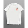 Crayfish Übergrößen Damen Rundhals Kurzarm T-Shirt mit elastischen Halbärmeln und trendigen Prints