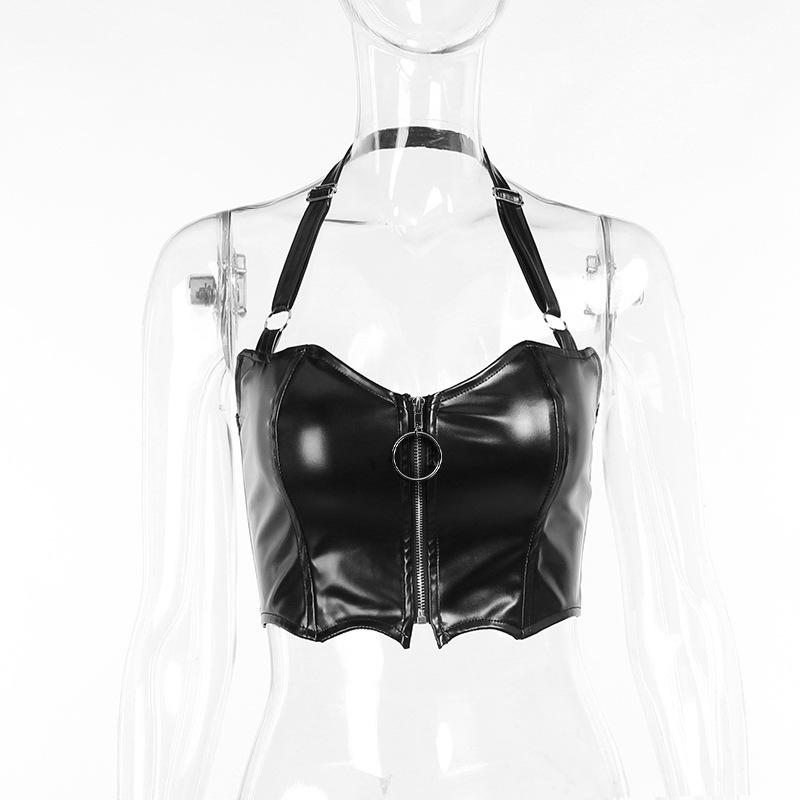 SY22049 Gothic Punk Ketten Neckholder Tanktop