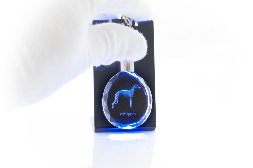 Whippet - Pendant with a Photo of a Dog, Crystal Key Ring In a Gift Box, a Unique Gift by Art-Dog