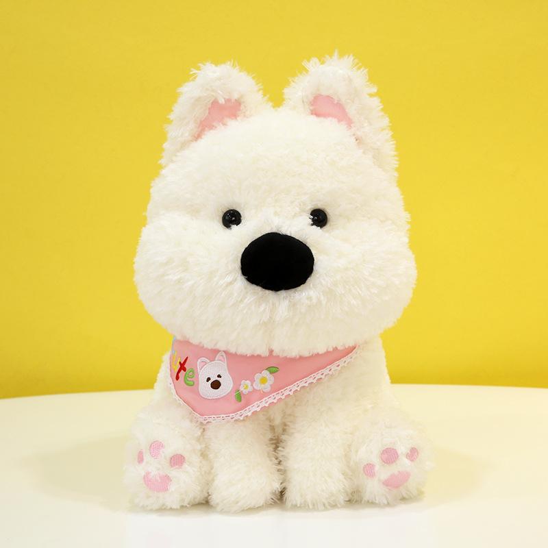 

Сидящая поза, высокая собака, плюшевая кукла-щенок, милая, мягкая, милая, розовая, синяя, собачья кукла, кудрявый меховой шарф, подарок на день рождения 30cm