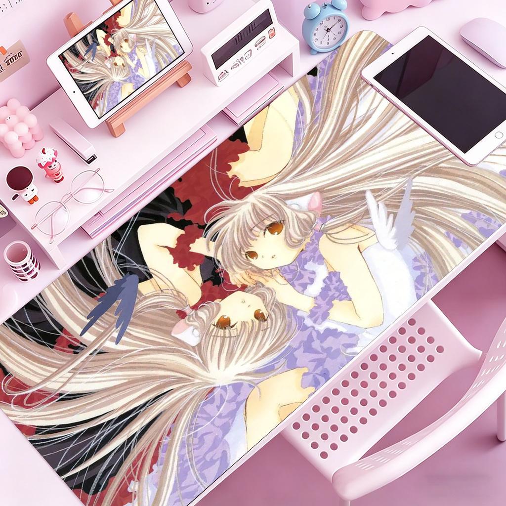 Anime CChobits Cute Chii Mouse Pad Nonslip Rubber Gamer Balance Computer Mat Decoracion Deskmat Laptop Office Large