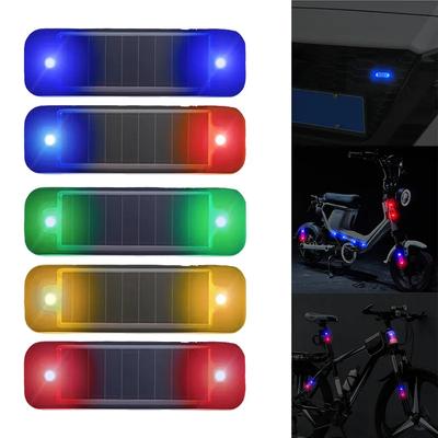 Car Alarm Warning- Solar Flash Light LED Light Fake- Security Systems Anti-Theft Sign DC12V Waterproof Car Replacement Accessory