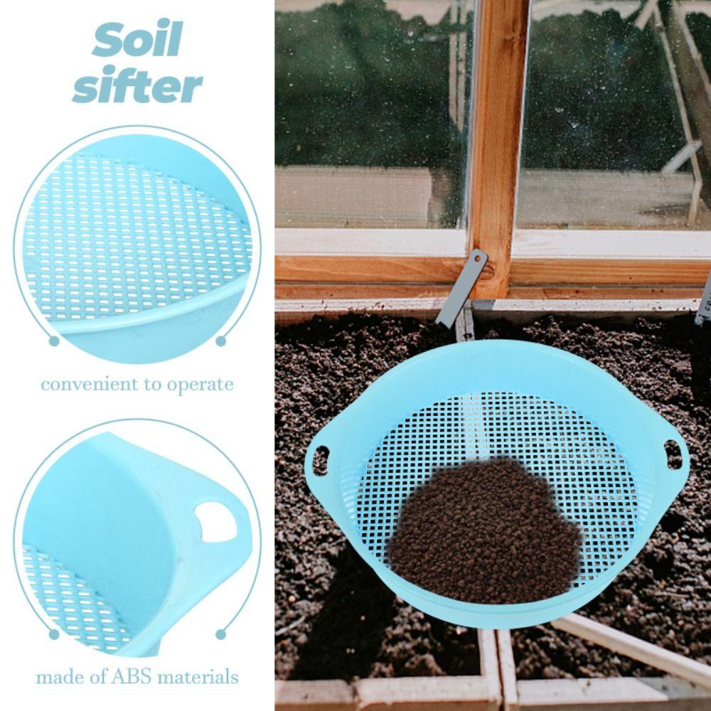 Round Garden Mesh Pan Multi-use Sifting Strainer Compost Trapping Mix Tool Sand Screen Filter  Home