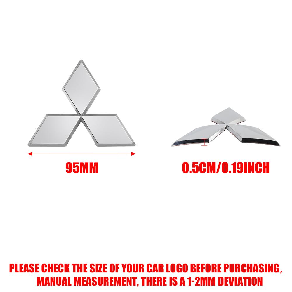 Adesivo de Logo 3D ABS para Grade Frontal, Porta-malas, Volante de Carro Para Mitsubishi Lancer Lancer EX Galant ASX Outlander Pajero Eclipse