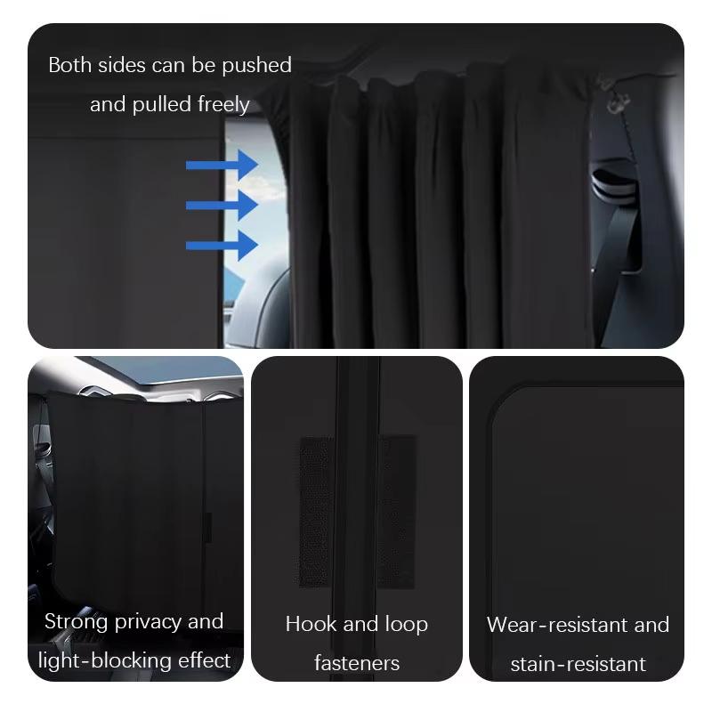 Blackout Curtains for Sedans SUVs Commercial Vehicles Light Buses Front And Rear Hidden Rooms Window Treatment Privacy Curtain