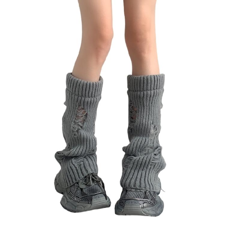 Winter Warme Gaten Beenwarmers voor Vrouwen Meisjes Lolitas Voetbedekking Sokken Gothic Harajuku Beenbedekking Middelhoge Sokken Cadeaus